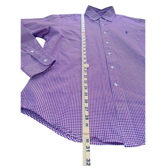 Ralph Lauren Men’s Slim Fit Stretch Oxford Gingham Button Down Shirt - Size XL - Picture 5 of 9